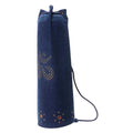 Indigo OM yoga mat bag with gemstone accents from Qu!rk Boutique, ethical gift accessory