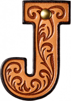 Monogrammed Initial Western Leather Look Saddle Longhorn Cowboy Cowgirl Kitchen Dish Towels Made in America - Qu!rk Boutique