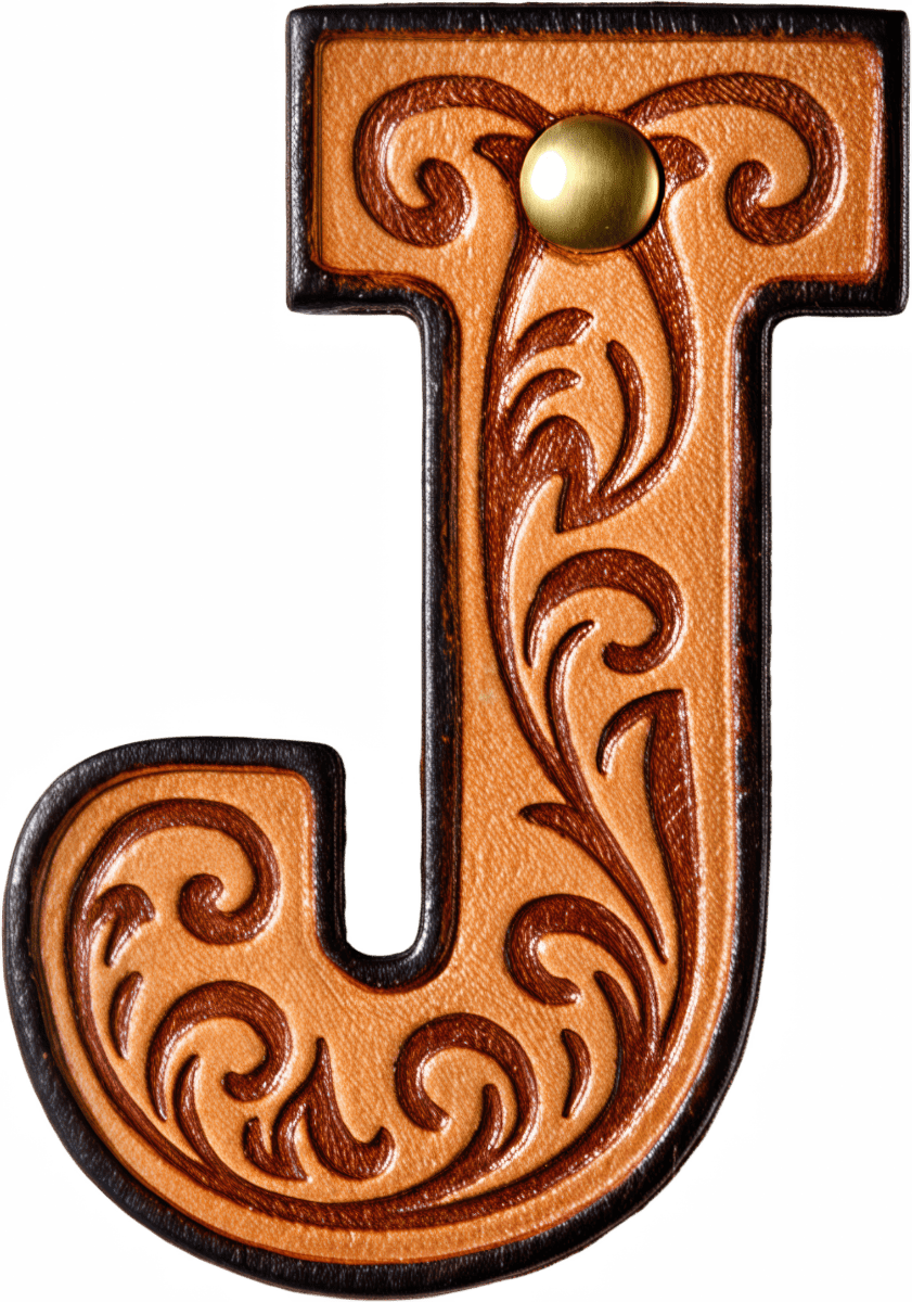 Monogrammed Initial Western Leather Look Saddle Longhorn Cowboy Cowgirl Kitchen Dish Towels Made in America - Qu!rk Boutique