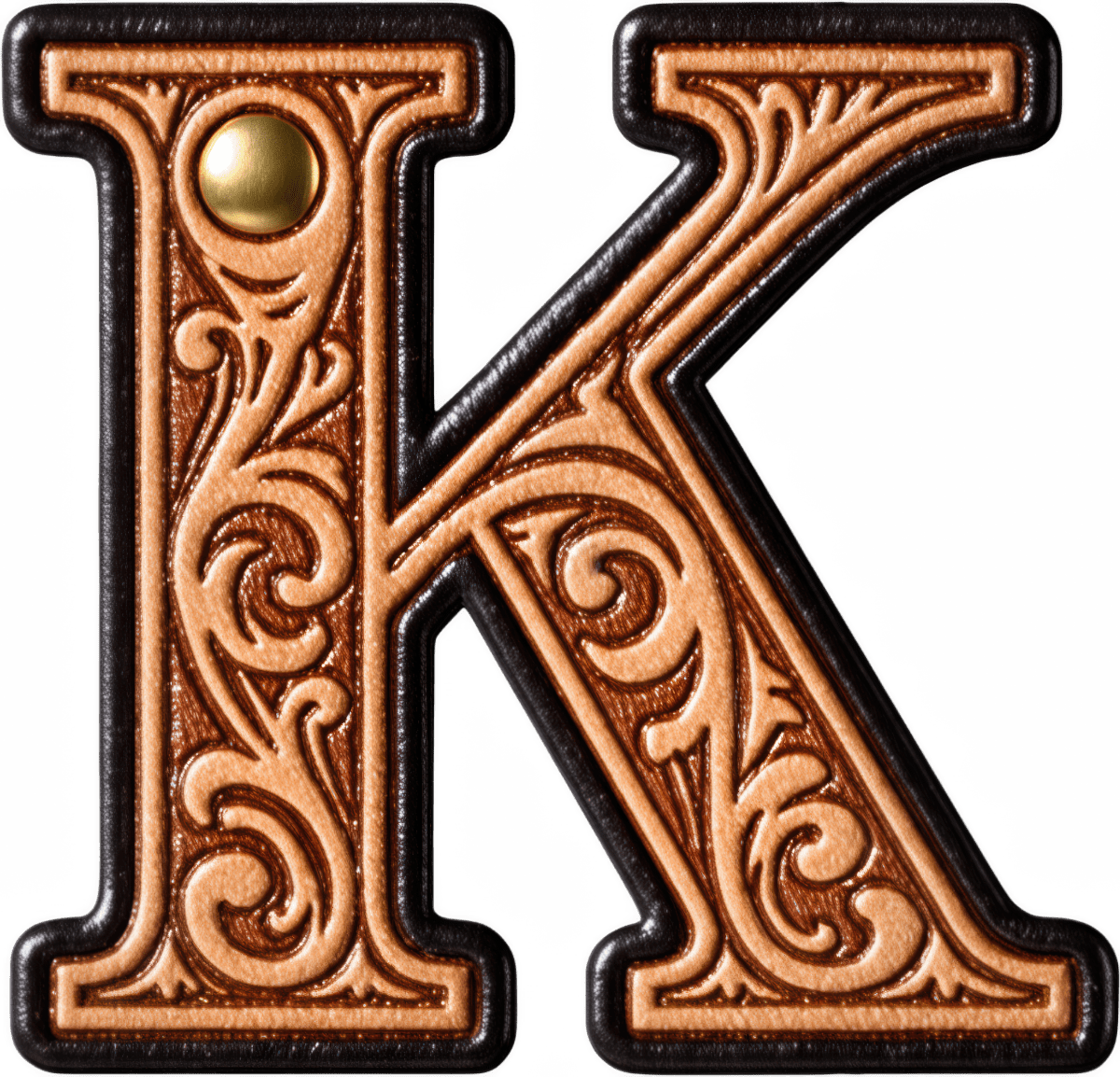 Monogrammed Initial Western Leather Look Saddle Longhorn Cowboy Cowgirl Kitchen Dish Towels Made in America - Qu!rk Boutique