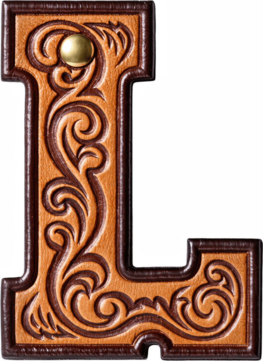 Monogrammed Initial Western Leather Look Saddle Longhorn Cowboy Cowgirl Kitchen Dish Towels Made in America - Qu!rk Boutique