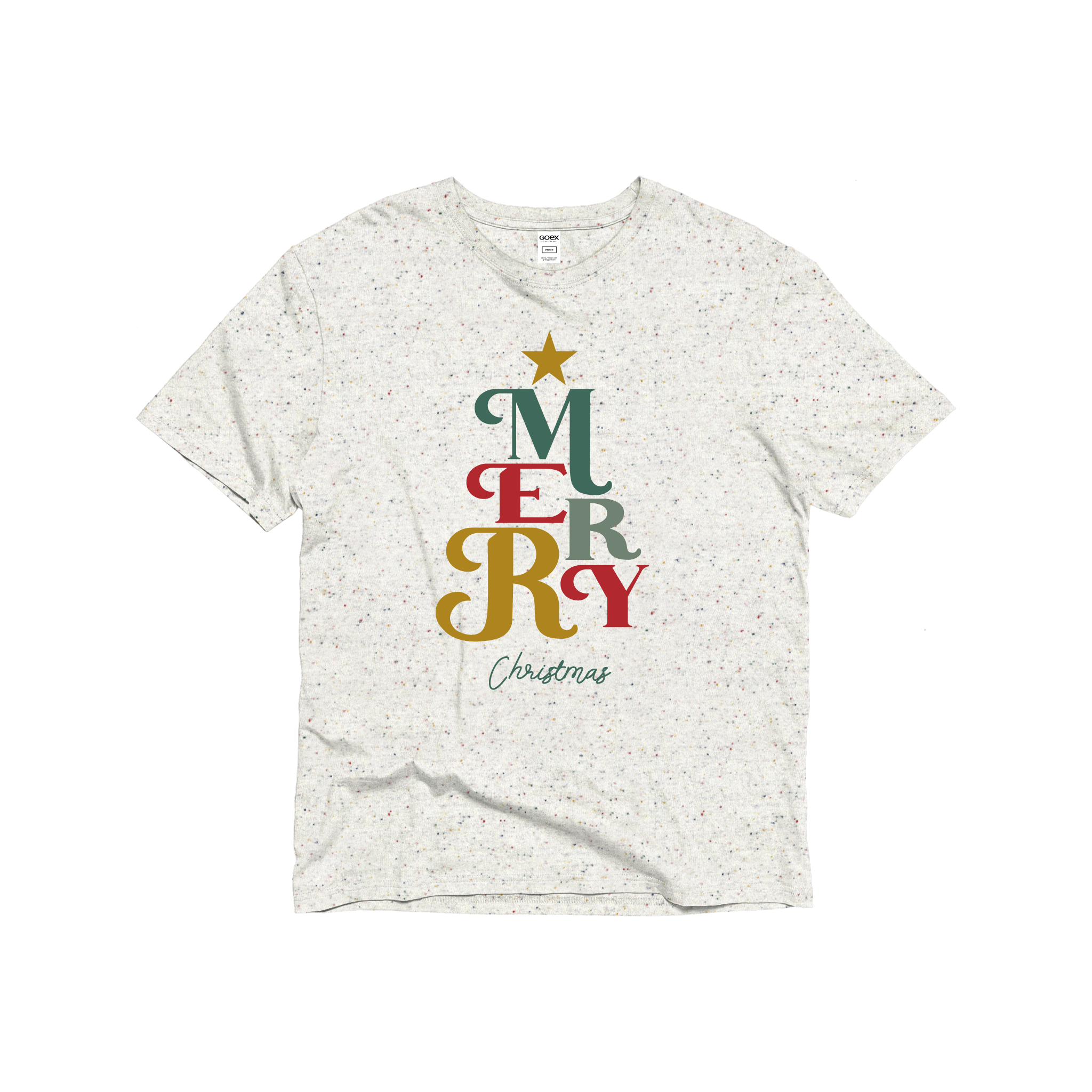 Merry Christmas Tree Unisex Eco-Cotton Tee