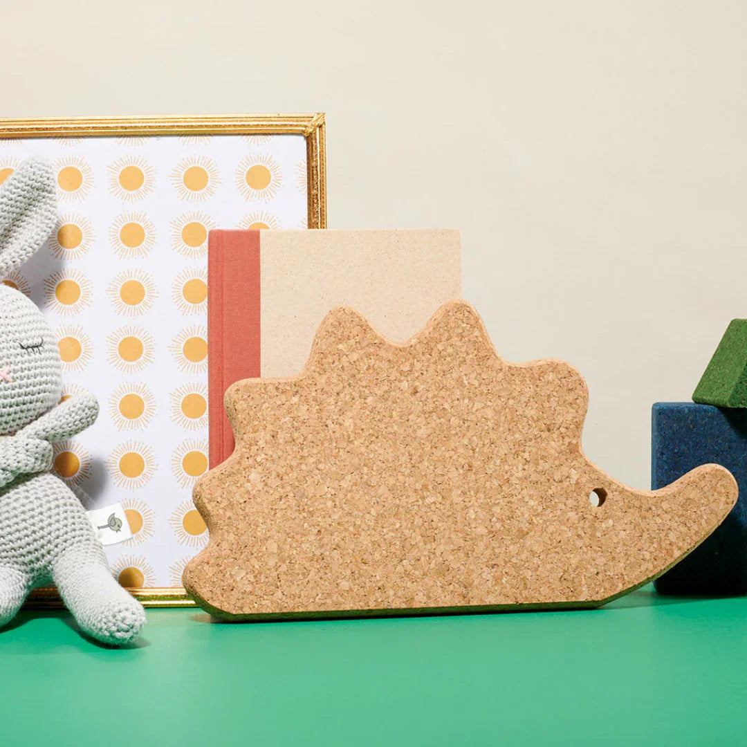 Hedgehog cork board with cozy decor, eco-friendly gift at Qu!rk Boutique