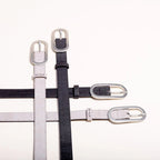 Vegan Cork Leather Women's Belt (Gray) - Qu!rk Boutique