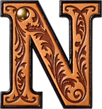 Monogrammed Initial Western Leather Look Saddle Longhorn Cowboy Cowgirl Kitchen Dish Towels Made in America - Qu!rk Boutique