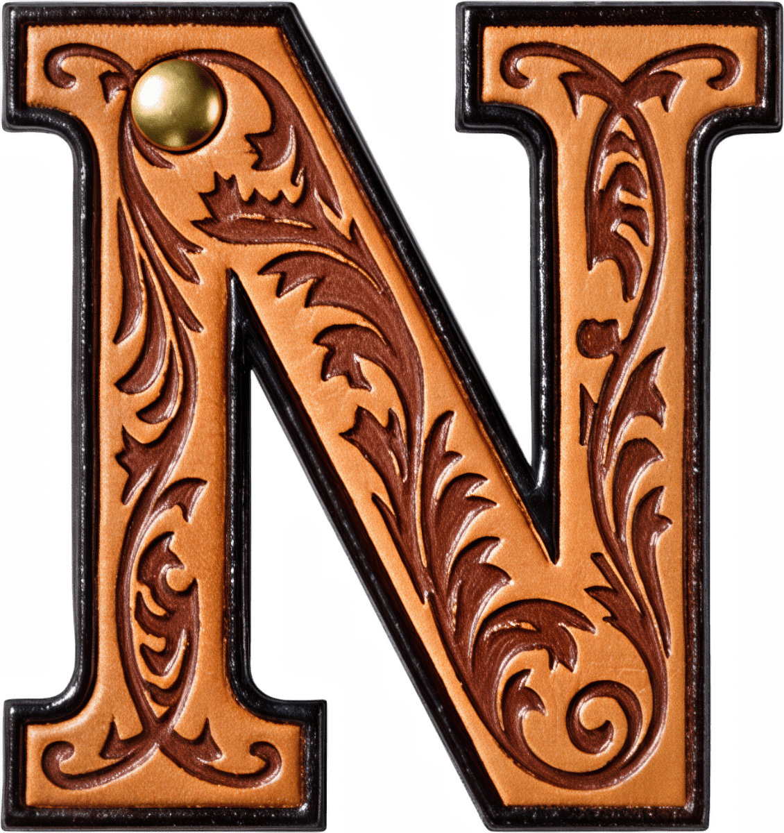 Monogrammed Initial Western Leather Look Saddle Longhorn Cowboy Cowgirl Kitchen Dish Towels Made in America - Qu!rk Boutique