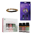 Essential oils gift set with aromatherapy bracelet, wellness gifts at Qu!rk Boutique