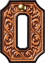 Monogrammed Initial Western Leather Look Saddle Longhorn Cowboy Cowgirl Kitchen Dish Towels Made in America - Qu!rk Boutique