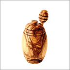 Olive Wood Honey Pot w/Honey Dipper - Qu!rk Boutique