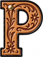 Monogrammed Initial Western Leather Look Saddle Longhorn Cowboy Cowgirl Kitchen Dish Towels Made in America - Qu!rk Boutique