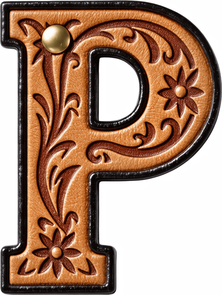 Monogrammed Initial Western Leather Look Saddle Longhorn Cowboy Cowgirl Kitchen Dish Towels Made in America - Qu!rk Boutique