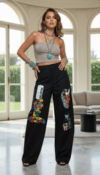 Perc and Luv Bars Ultra Cozy Barrel Dress Pants - Qu!rk Boutique