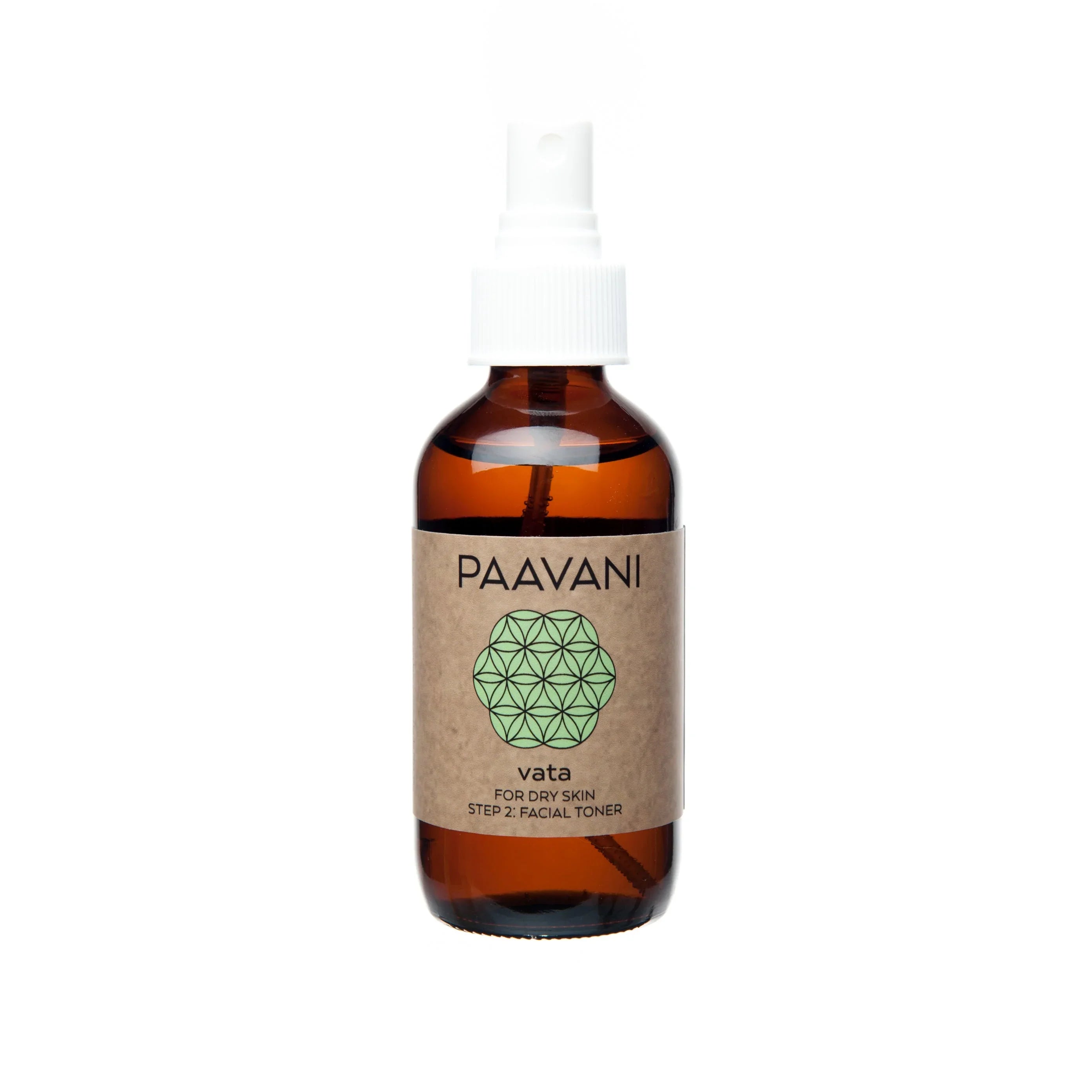 Paavani Vata facial toner spray in amber glass bottle for dry skin, Qu!rk Boutique