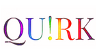 Colorful 'QUIRK' logo on a white background