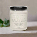 Holding Court Ritual Candle in glass jar with black lid, white sage and lavender scent