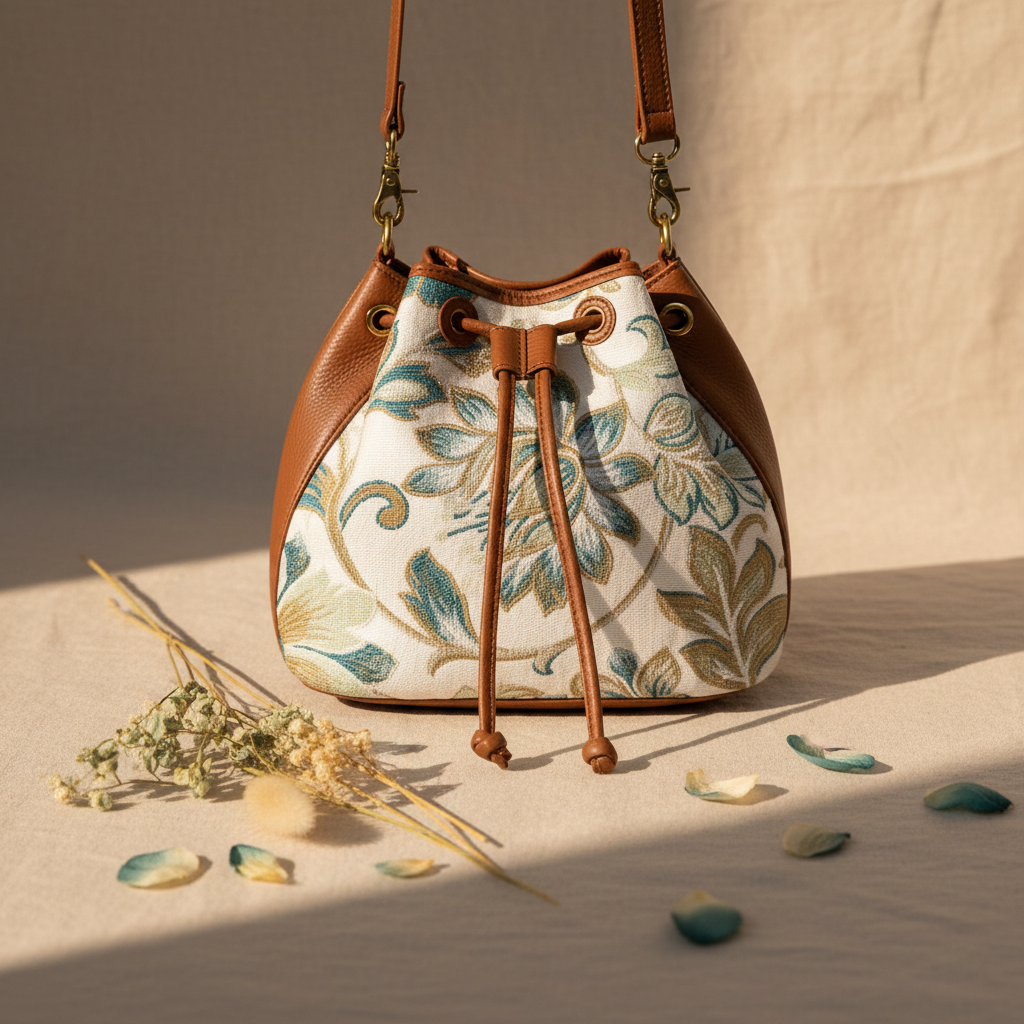 Myra Old Soul Bucket Bag in Alpine White