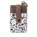 Myra Roper Embossed Card Holder for Women in blue with printed detail