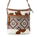 Myra Diamondback Trail Western Shoulder Bag for Women in Brown with Rug details