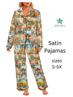 Baha Ranch Colores de Mexico Pictures of the Southwest Satin Pajamas - Qu!rk Boutique