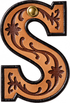 Monogrammed Initial Western Leather Look Saddle Longhorn Cowboy Cowgirl Kitchen Dish Towels Made in America - Qu!rk Boutique
