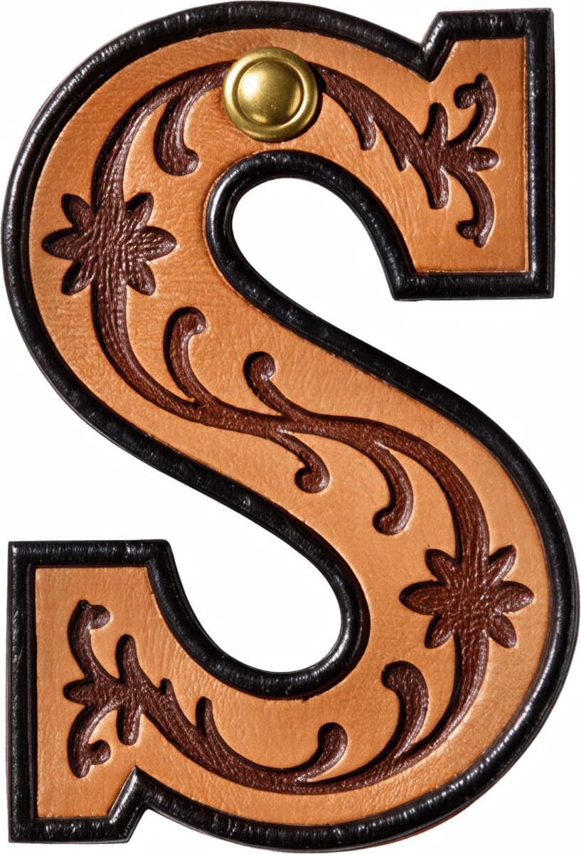 Monogrammed Initial Western Leather Look Saddle Longhorn Cowboy Cowgirl Kitchen Dish Towels Made in America - Qu!rk Boutique