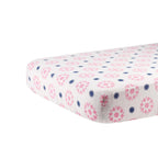 Primrose Indigo Cotton Muslin Crib Sheet - Qu!rk Boutique