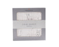 Newcastle Classics bamboo muslin crib sheet with dog illustrations in gift box at Qu!rk Boutique