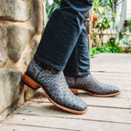 Soto Boots Mens Out of the Wild Black Ostrich Print Boots H50031 - Qu!rk Boutique