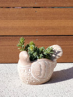 Handmade Terracotta Pot - Turtle Dove - Qu!rk Boutique