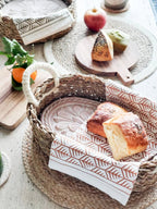 Bread Warmer & Basket Gift Set with Tea Towel - Flower - Qu!rk Boutique