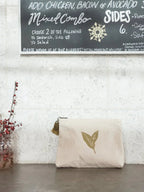 Hand Screen Printed Cotton Canvas Pouch - Nature - Qu!rk Boutique