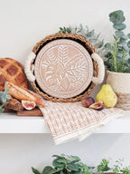 Bread Warmer & Basket Gift Set with Tea Towel - Plant Round - Qu!rk Boutique