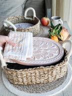 Bread Warmer & Basket Gift Set with Tea Towel - Flower - Qu!rk Boutique