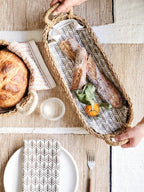 Savar Bread Basket with Natural Handle - Qu!rk Boutique