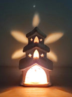 📦 Terracotta Tea Light Candle Holder - House - Qu!rk Boutique