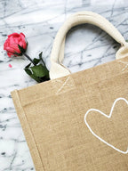 Reusable Jute Gift Bag – Love Design - Qu!rk Boutique