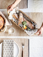 Savar Bread Basket with White Handle - Qu!rk Boutique