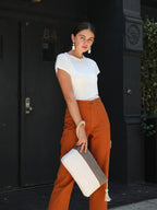 Block A Clutch - Brown - Qu!rk Boutique