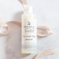 Mama Suds Fine Linen Soap unscented bottle on marble background with ribbon, Qu!rk Boutique eco-friendly gift