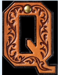 Monogrammed Initial Western Leather Look Saddle Longhorn Cowboy Cowgirl Kitchen Dish Towels Made in America - Qu!rk Boutique