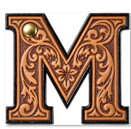 Monogrammed Initial Western Leather Look Saddle Longhorn Cowboy Cowgirl Kitchen Dish Towels Made in America - Qu!rk Boutique