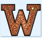 Monogrammed Initial Western Leather Look Saddle Longhorn Cowboy Cowgirl Kitchen Dish Towels Made in America - Qu!rk Boutique