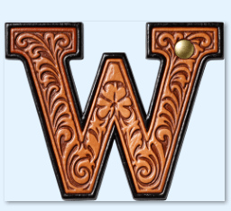 Monogrammed Initial Western Leather Look Saddle Longhorn Cowboy Cowgirl Kitchen Dish Towels Made in America - Qu!rk Boutique