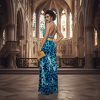 Sea Baby Backless Womens Halter Maxi Dress - Qu!rk Boutique