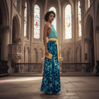Sea Baby Backless Womens Halter Maxi Dress - Qu!rk Boutique
