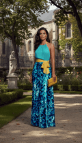Sea Baby Backless Womens Halter Maxi Dress - Qu!rk Boutique