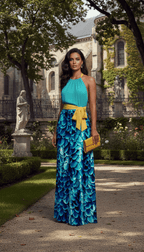 Sea Baby Backless Womens Halter Maxi Dress - Qu!rk Boutique