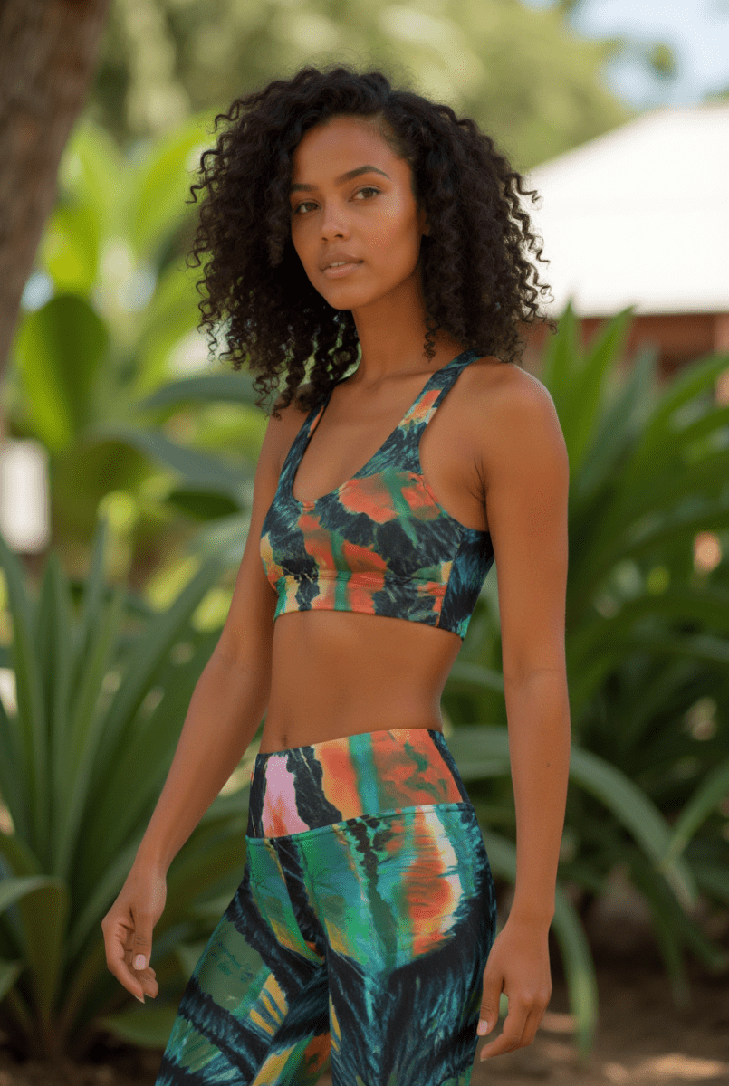 Shibor Floral Print High Waist Leggings - Qu!rk Boutique