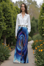 Shibori Cosmic Galaxy Pleated Twill Trouser Pants - Qu!rk Boutique