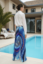 Shibori Cosmic Galaxy Pleated Twill Trouser Pants - Qu!rk Boutique